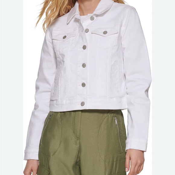 Dkny Jackets & Blazers - DKNY Women's Denim Cropped Button Up Jacket Size Small NWT